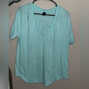 Adidas Light Blue V-Neck Women's Top